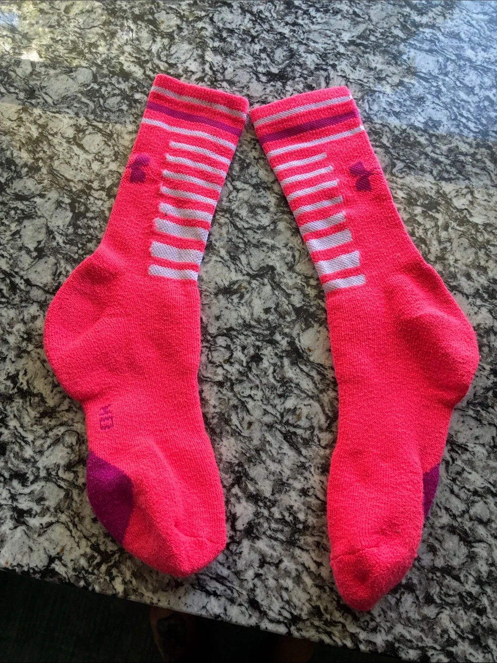 Under Armour Pink Performance Crew Socks - Women's